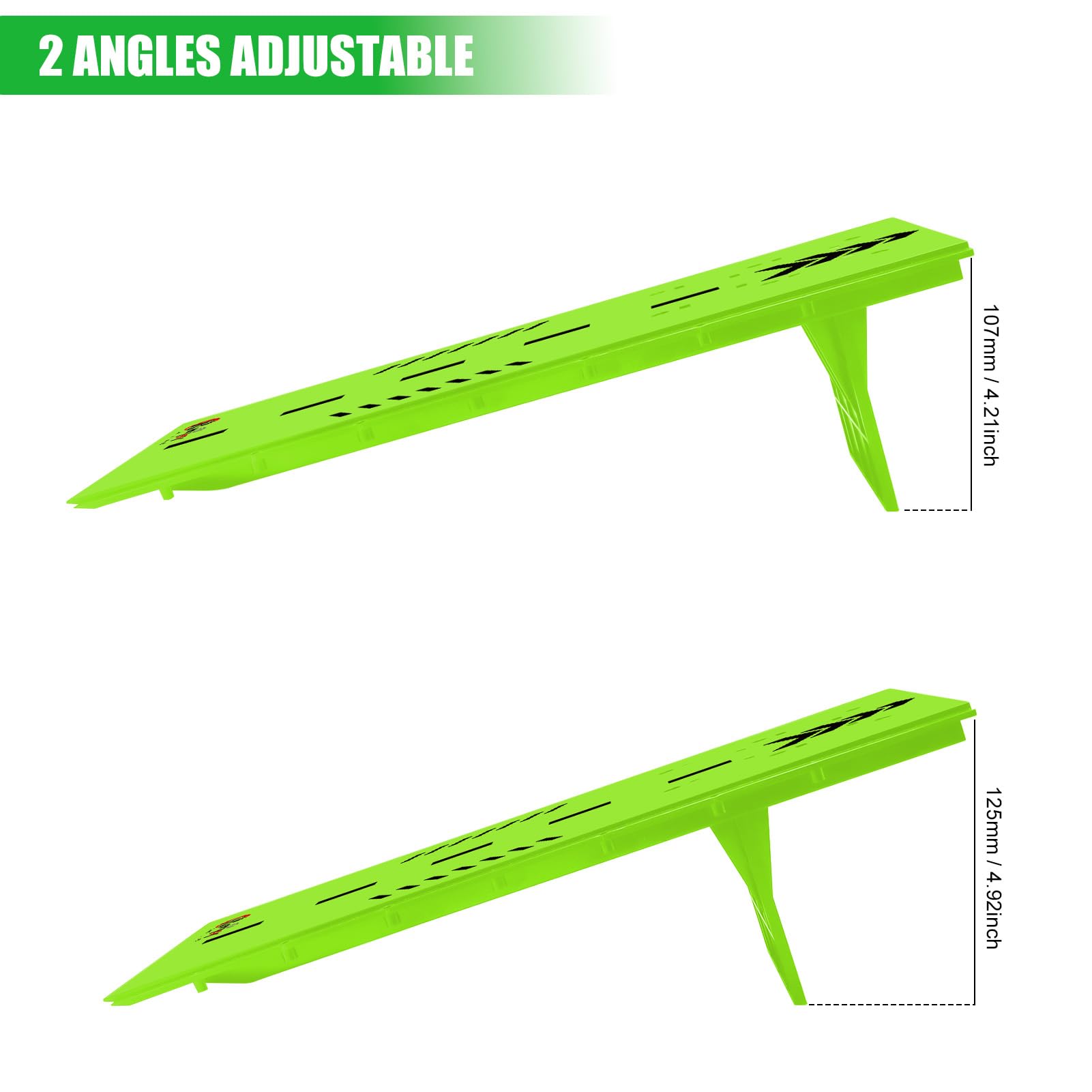 Rampa de arranque de coche RC Rampa RC para saltar acrobacias juego para 1/14 1/16 1/18 1/24 modelo de coche a control remoto, verde