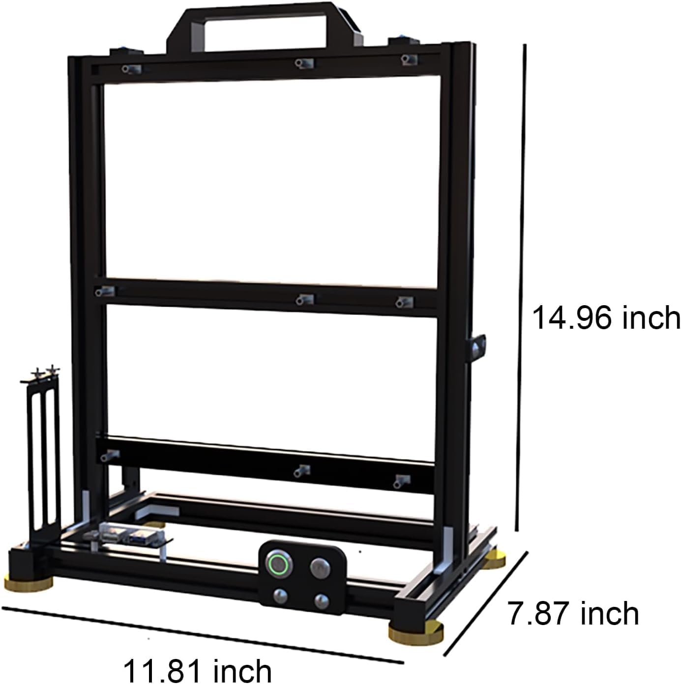 PC Test Bench Open Frame Computer Case Computer Motherboard Case Rack DIY Open Aluminum Frame Chassis Rack Support ITX/MATX/ATX/EAYX (ATX) Support 120 240 360 Liquid Cooling Vertical Overclocking