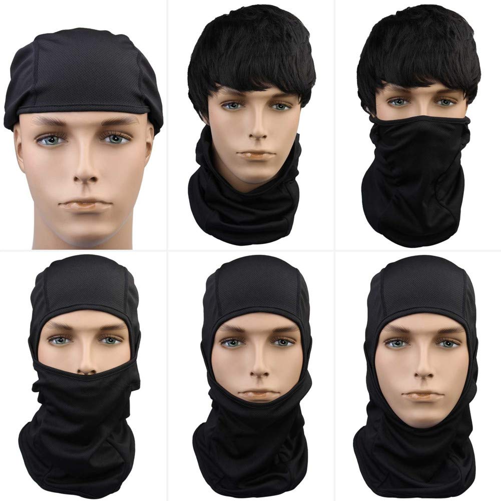 Colorsheng Sturmhaube – 2 Stück Winddichte Skimaske für kalte Wetter Outdoor Maske Thermohaube (schwarz/grau)