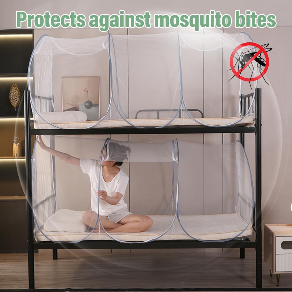 Mosquitera Pop Up, mosquitera cama 190 x 90 x 90 cm viaje plegable para cama individual camping individual pop-up mosquitera Be