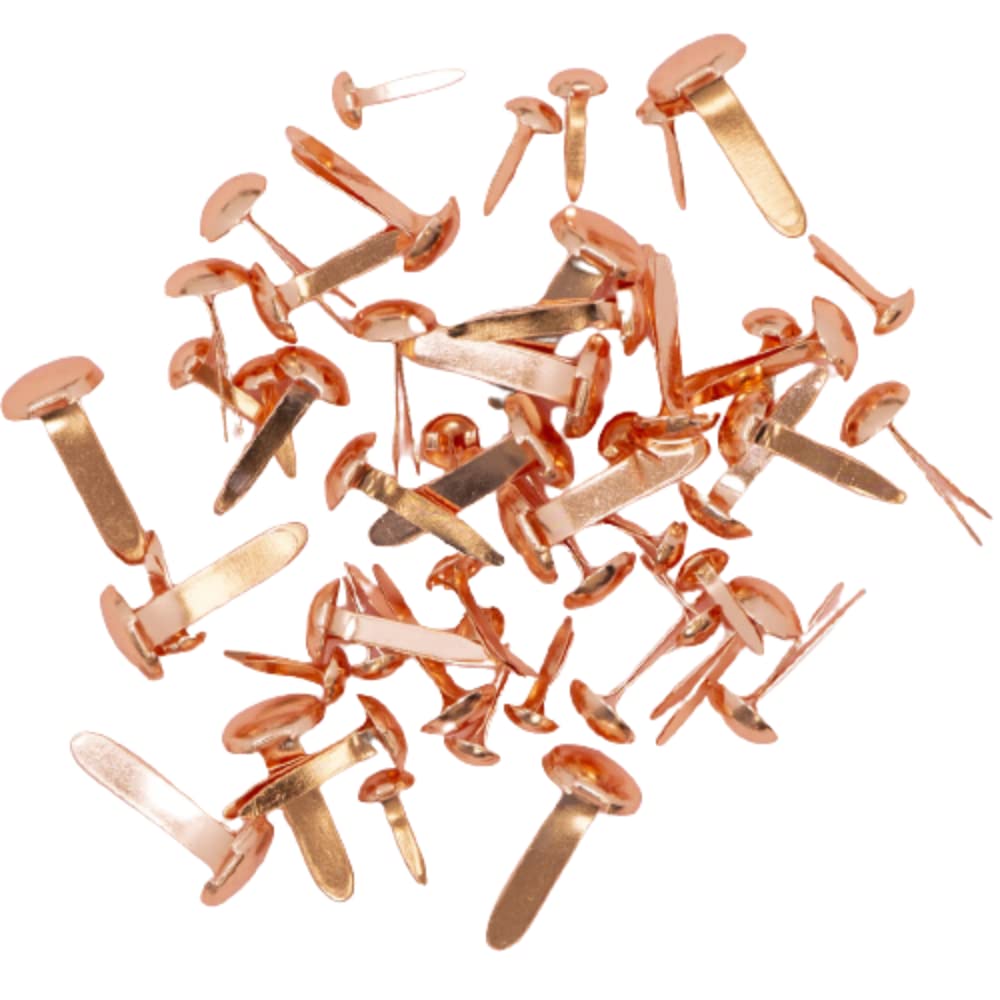 Craftelier - Set of 50 Brads or Binders in Three Different Sizes | Ideal for Embellishing Labels or Decorating Card Making, Scrapbooking and Other