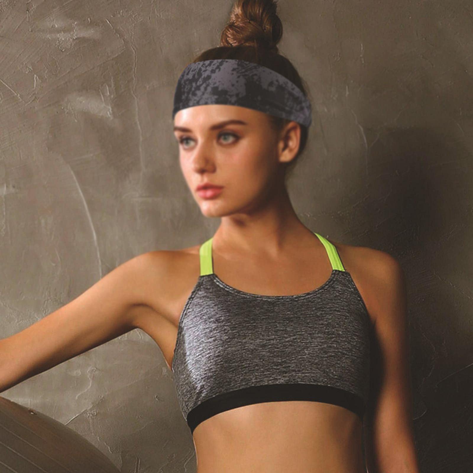 Pack 3 Bandeaux De Sport - Yoga, Fitness, Course à Pied - Absorbant, Anti-dérapant, Unisexe (Noir, Gris, Blanc)