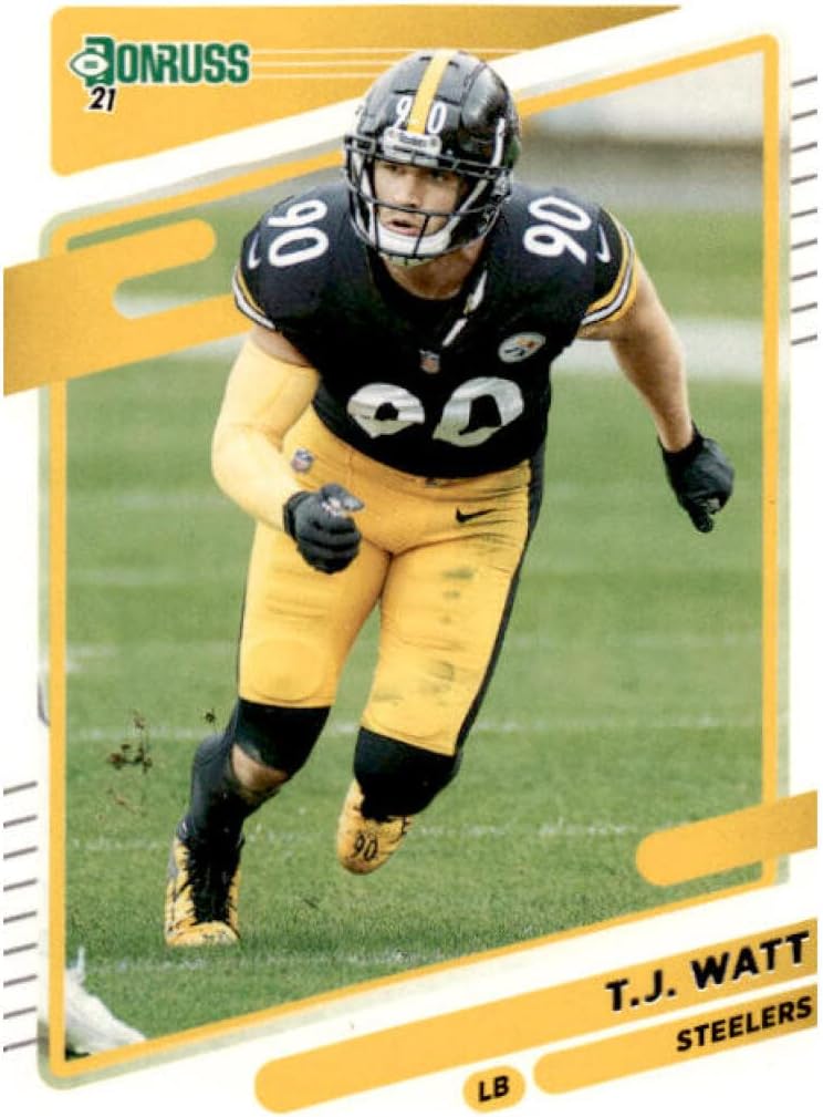 2021 Donruss #22 T.J. Watt Pittsburgh Steelers NFL Football Card NM-MT