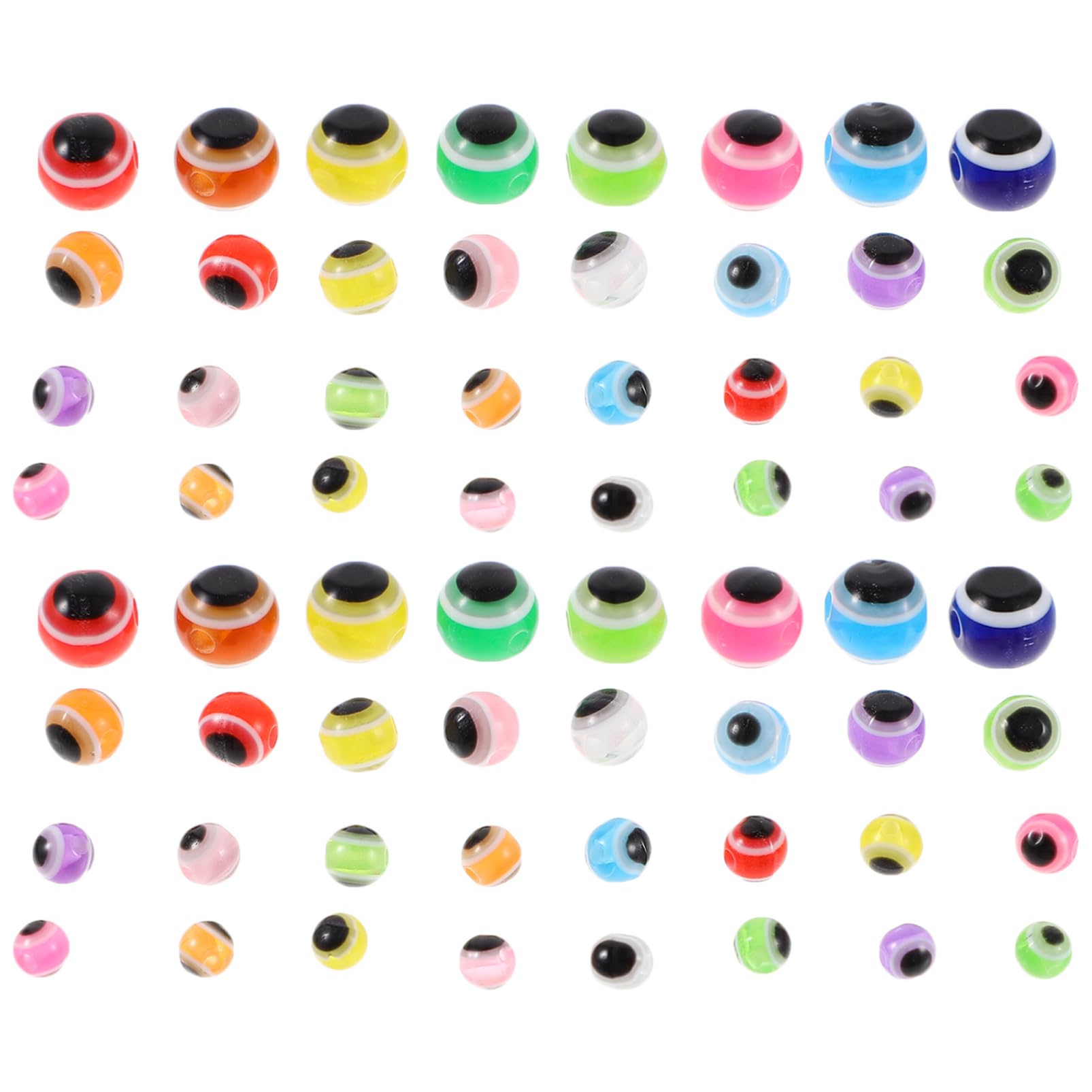 Tofficu 500piezas Abalorios De Resina Para Diy Cuentas De Ojo Para Pulseras Collares y Pendientes Accesorios Decorativos De Joyería