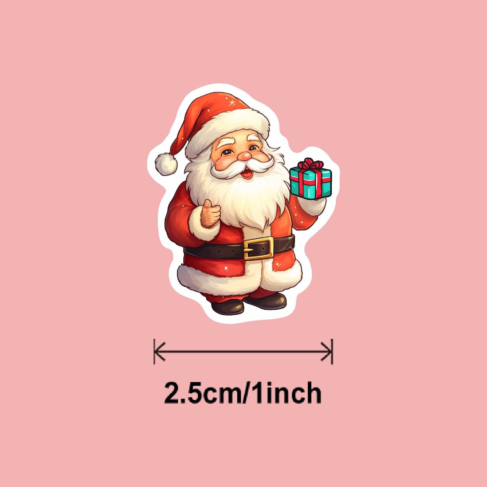 Rouleau De 250 Autocollants Père Noël – Décorations De Noël Pour Scrapbooking Et Cadeaux