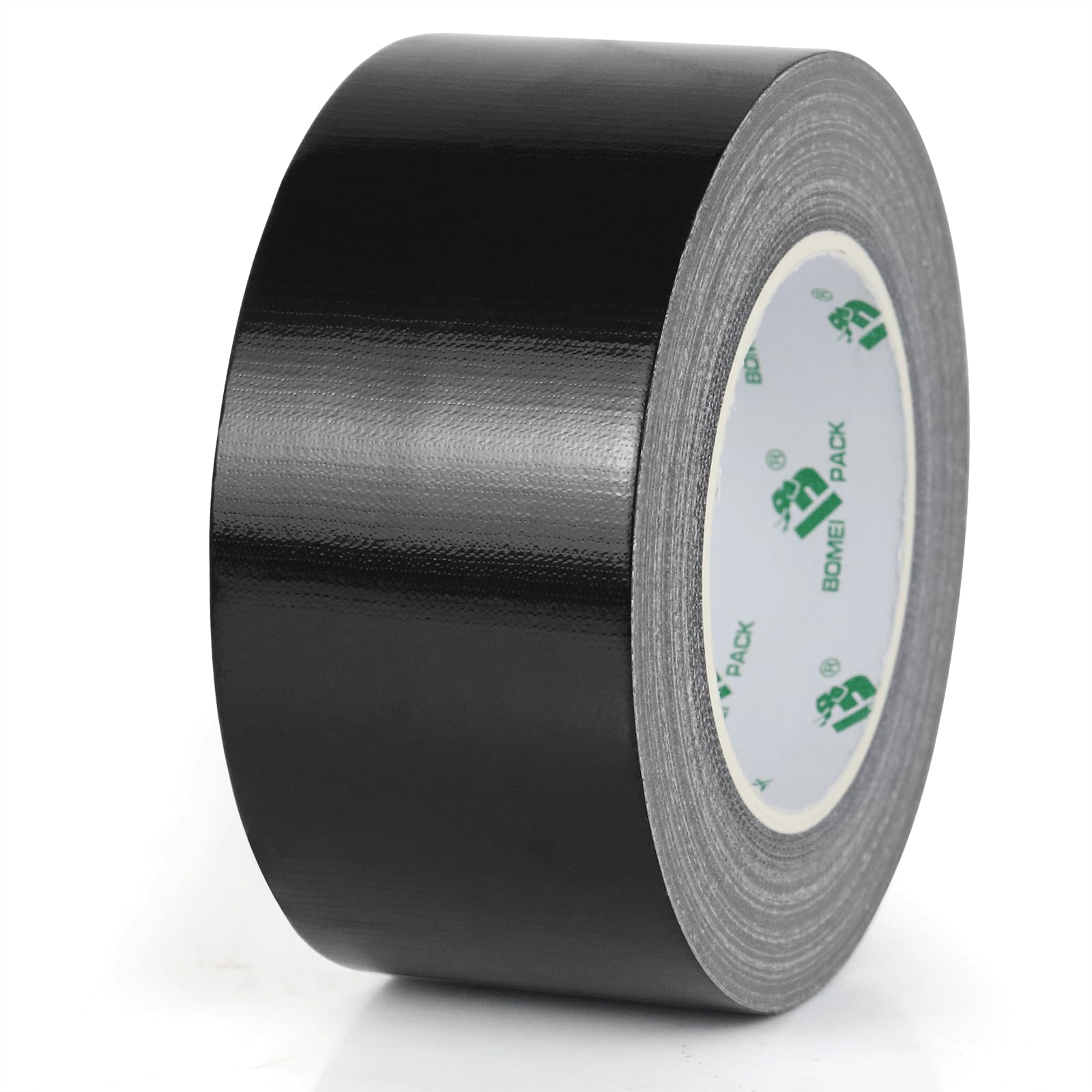 BOMEI PACK Black Duct Tape 60mm x 45m 190μm Thick Heavy Duty Waterproof Residue-Free Tape for Indoor Outdoor Repair Securing Reinforcement