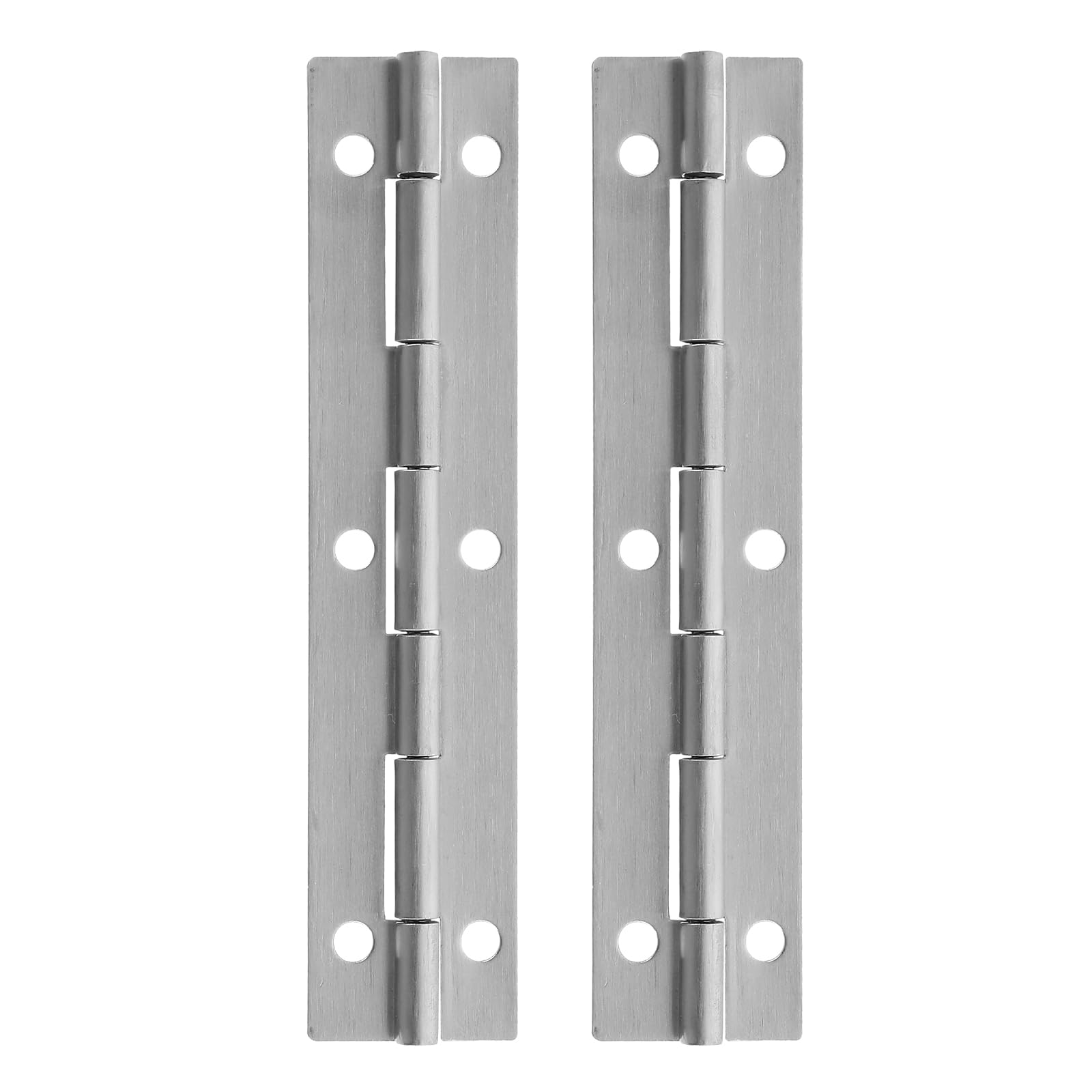 Generic Continuous Piano Hinges:6 Inch Piano Hinge Stainless Steel Heavy Duty Piano Hinges Folding Continuous Hinge for Boat Cabinet Door Box Furniture,2 pcs, 15.00X3.20X0.70CM, Silver