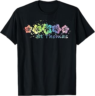 St Thomas Watercolor Beach T-Shirt/Travel Surf Tee T-Shirt