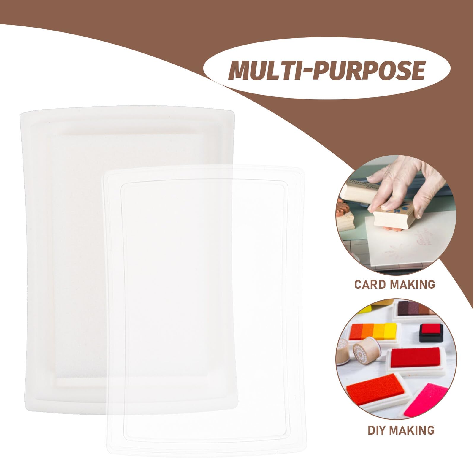 Housoutil 50 Pièces Encreurs DIY pour Doigts Encre Multifonctions Mousse Haute Densité pour Bureaux et