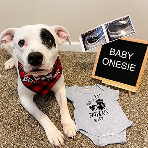 Raisevern Happy 1St Fathers Day Dad Letter Print Funny Onesie Funny Baby Boys Girls Onesie Infant One Piece Baby Bodysuit Short Sleeve Romper Newborn Infant Cotton Grey Jumpsuit 3-6 Months #TOP3