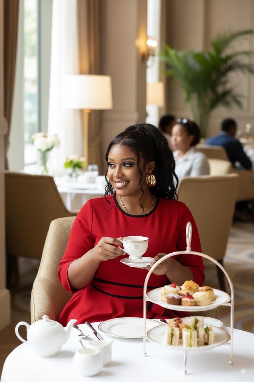 FANDEE Plus Size Women's Church Dresses Vintage Bodycon Elegant 3/4 Sleeve Pencil Dress - Image 4