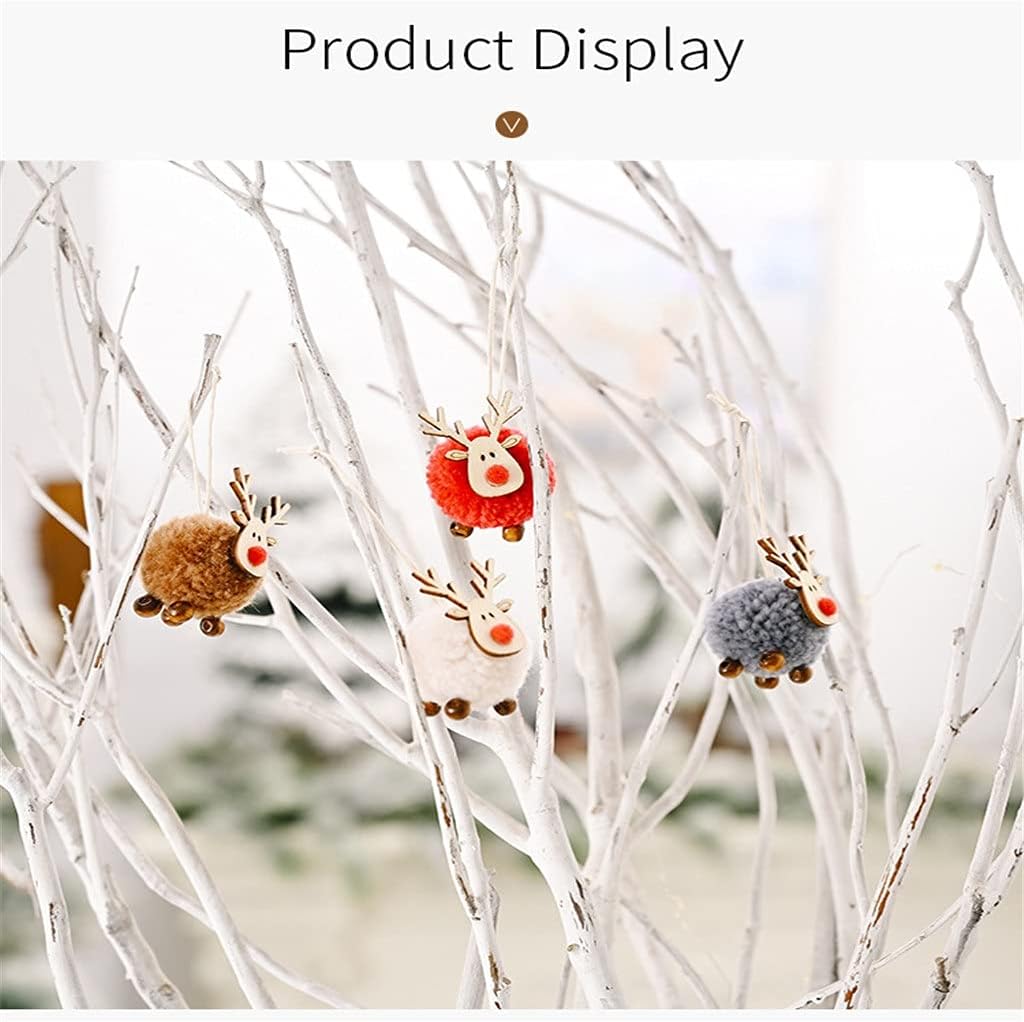 4Pcs Felt Wooden Christmas Tree Decorations Hanging Pendant Craft Ornament Christmas Decorations (Color : A Size