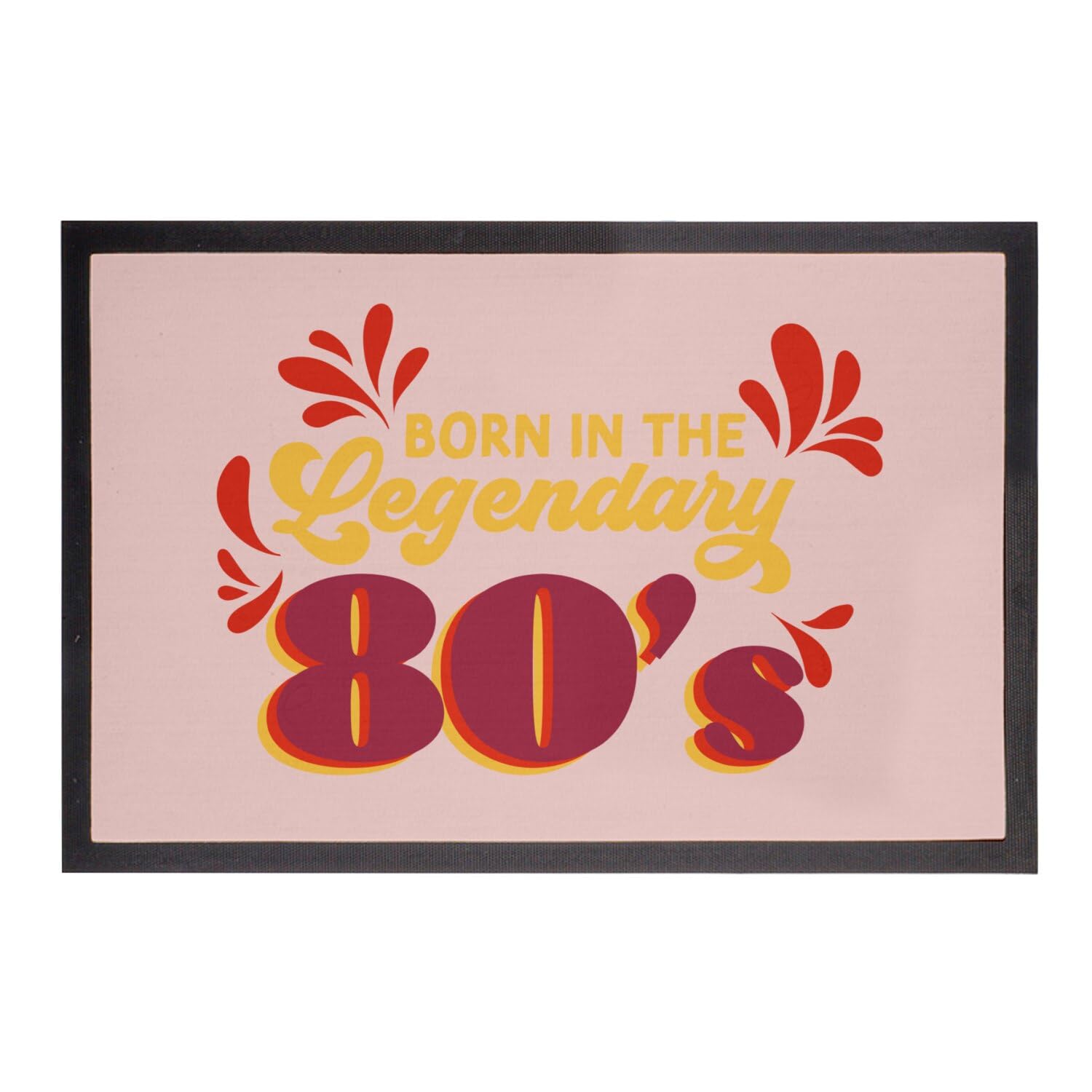Paillasson rose grand format 75x50cm tapis entrée jeux video cadeau anniversaire retro
