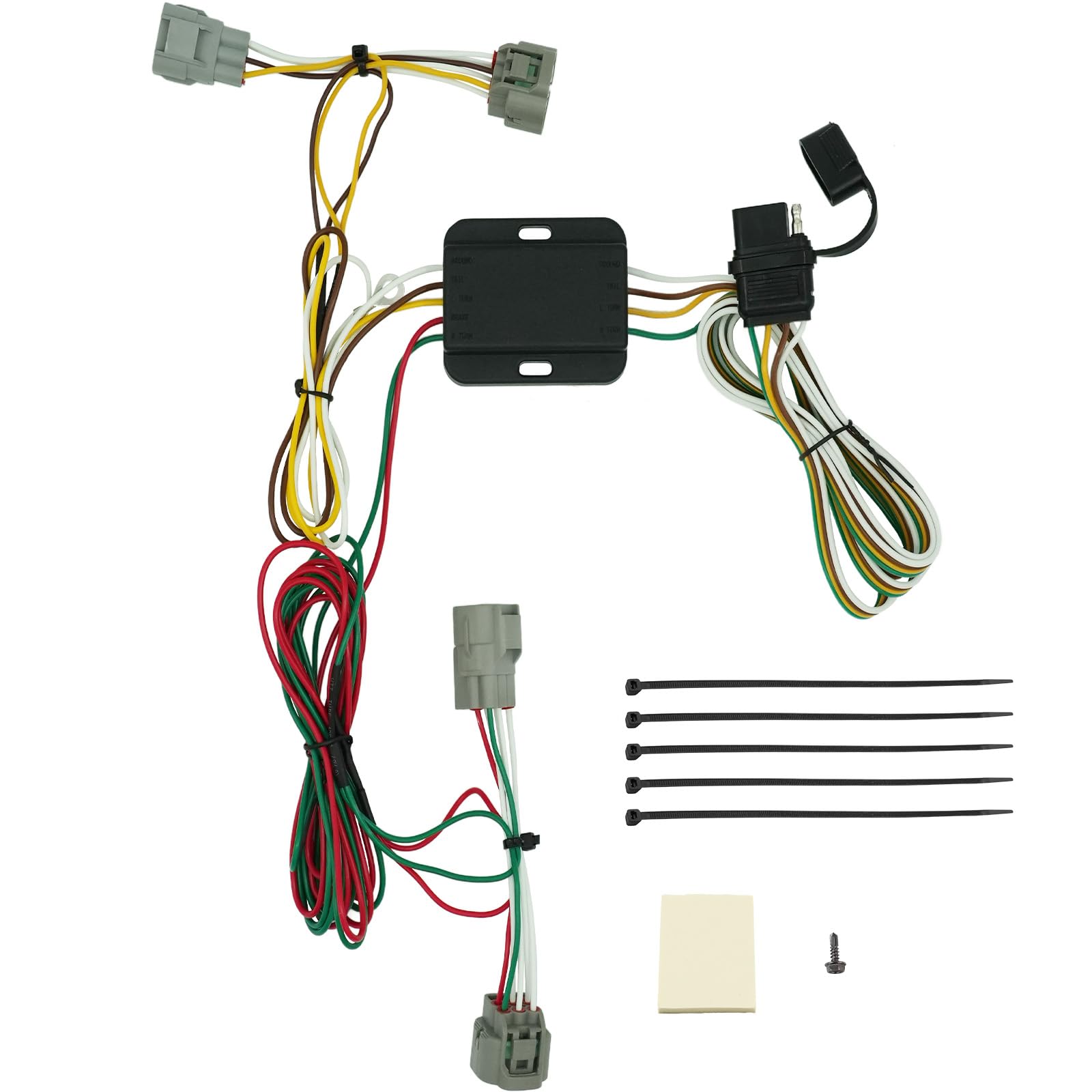 4 Pin Trailer Connector 55513 Vehicle-Side Trailer Wiring Harness, Fit for Select Toyota Tacoma, T100, Hi-lux, Black