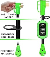 Vista 5 de EyGde Adaptador de 50 amperios a 30 amperios para RV con protector contra sobretensiones, enchufe adaptador patentado de 5000 joules NEMA 14-50P a