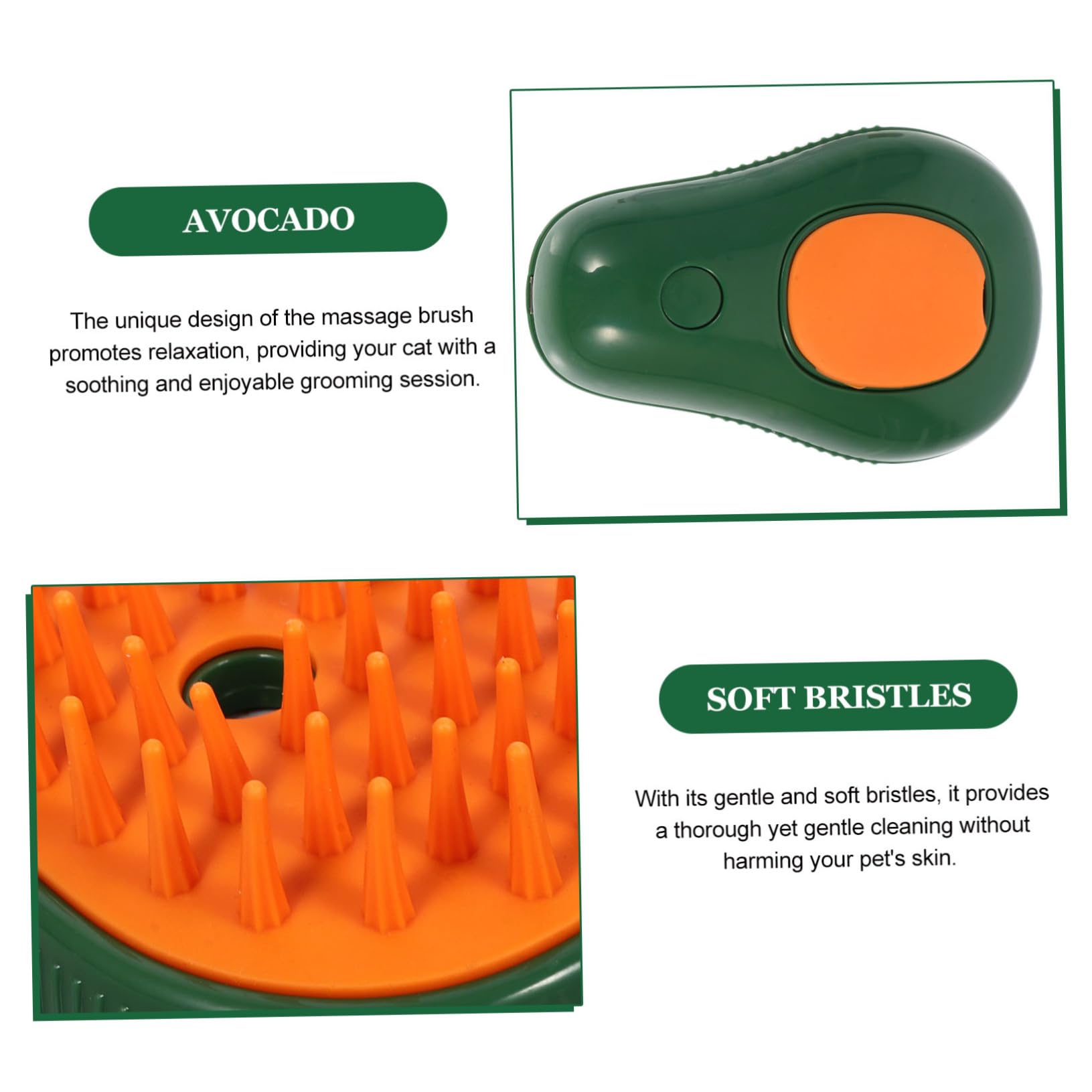 Yardwe 4stücke Dampfbürste Für Katzen Katzenpflegebürste Mit Selbstreinigung Ergonomisches Design Für Entspannende Massage Und Mühelose Haarentfernung Für Kurzhaarkatzen