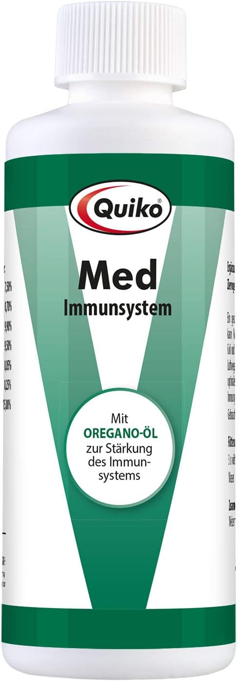 Quiko Med Liquid 220 ml - Specially Extracted Oregano for Pet Birds and Racing Pigeons - Optimal Nutrition to Strengthen the Immune System