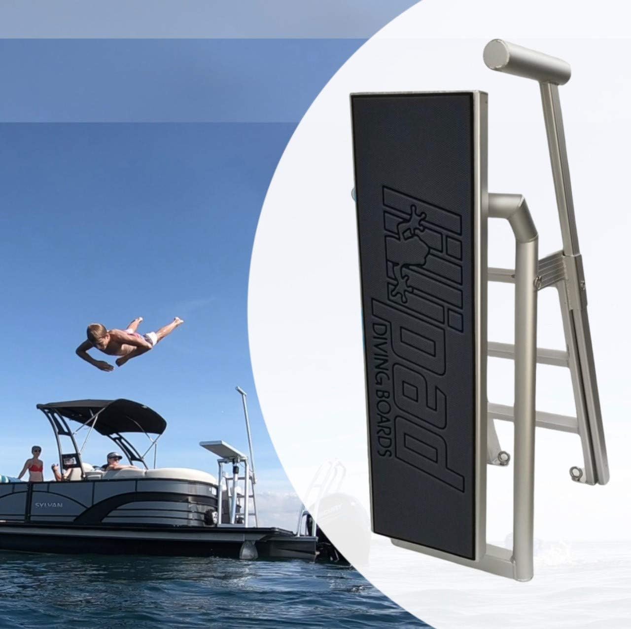 Diving Board Boat or Dock - Includes Board, Surface Mount, and Upgraded SEADEK Foam Surface