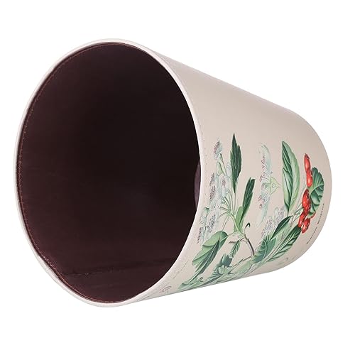 Miniatura 2 de Bote de basura de 2.64 galones, cesta de basura decorativa, cesta de papel de piel sintética, bote de basura impermeable para baño, dormitorio,