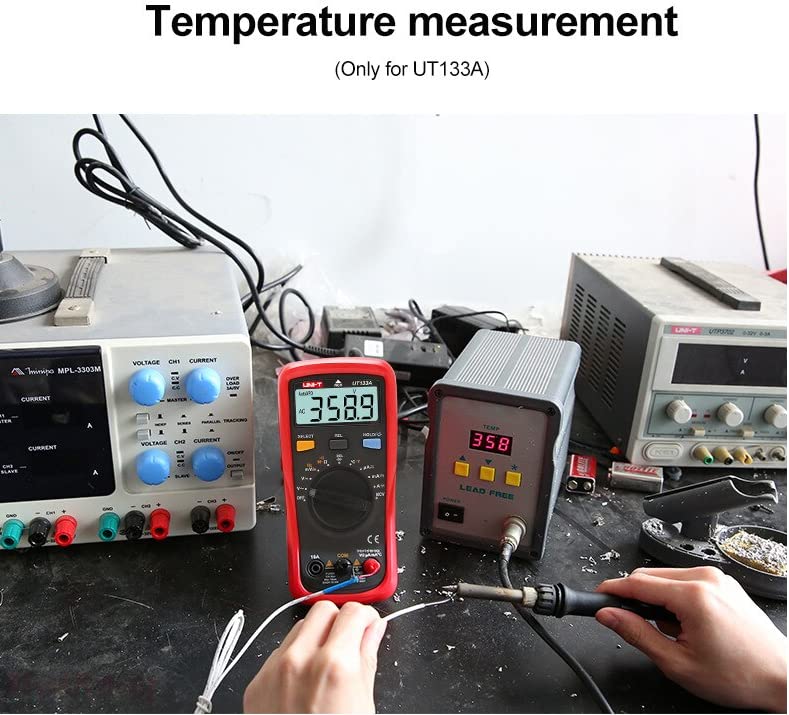 Multimètre testeur électrique AC DC capacimètre ampèremètre UT133A - 4