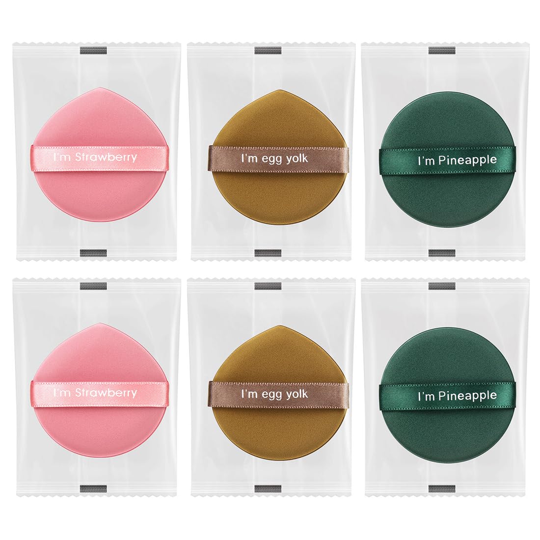 CJZZ 6 Piezas Esponja de Polvo, Esponja de Maquillaje, Esponja de Polvo, para Cosméticos como Polvos Sueltos y Base de Maquillaje