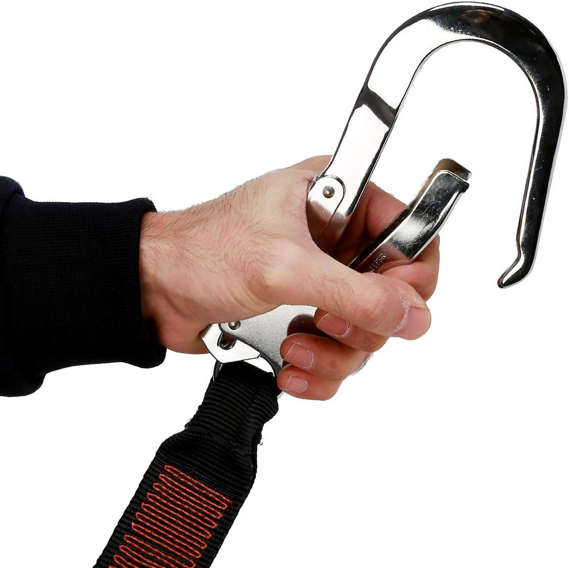 Review Discount KSEIBI 422006 Single Leg Snap Hook and Two Scaffolding Hook w 6-Foot Internal Shock Lanyard Fall Protection Equipment for Safety Harness