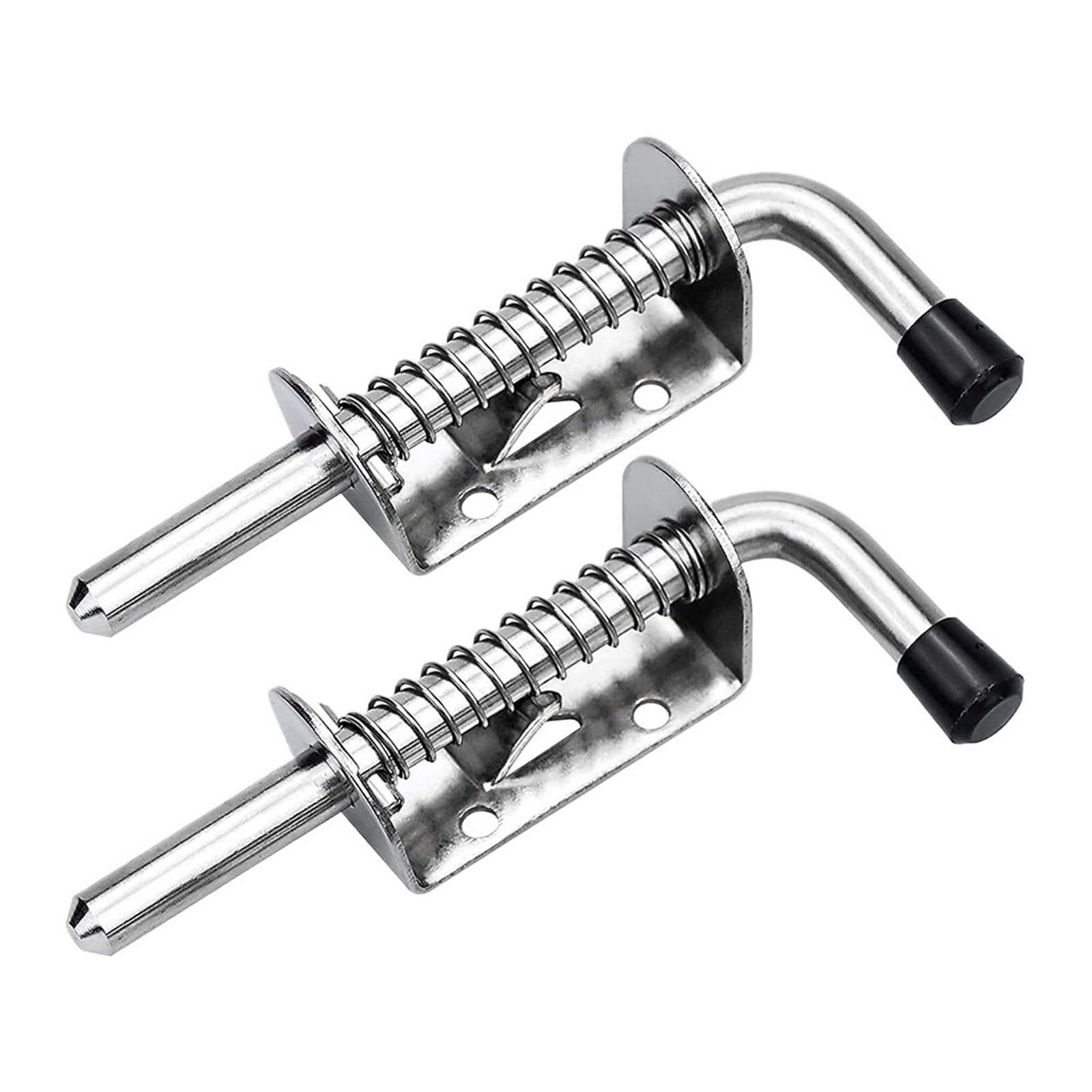 Gate Bolt 2Pcs Garage Door Lock Latch Spring Stainless Steel Bolts Latches Security Barrel Bolt Cabinet Hinges Hardware