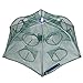 Goture Portable Folded Fishing Net Fish Shrimp Minnow Crayfish Crab Baits Cast Mesh Trap automatic (Automatic 6 sides 12 Holes)