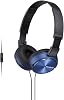 Auriculares Sony MDR-ZX310AP ZX Series con cable, sobre la oreja y micrófono, azul 1