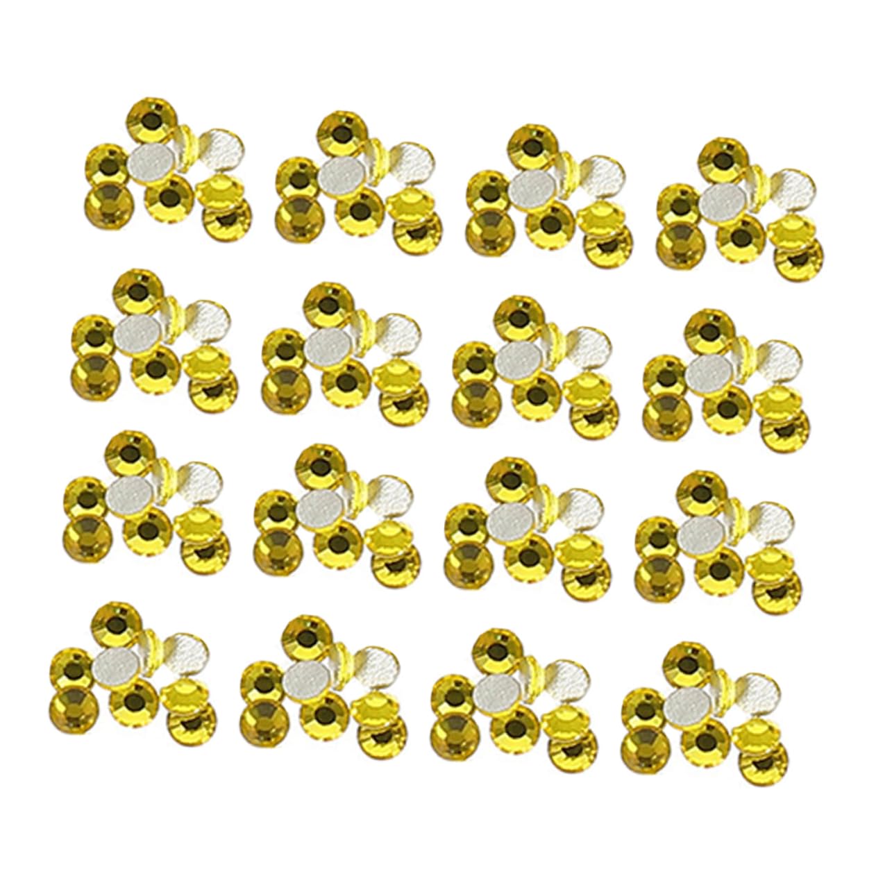 NUOBESTY 14400piezas Cristales Para Uñas Decoraciones De Nail Art Brillantes De Vidrio Suministros Para Manicura Color Limón