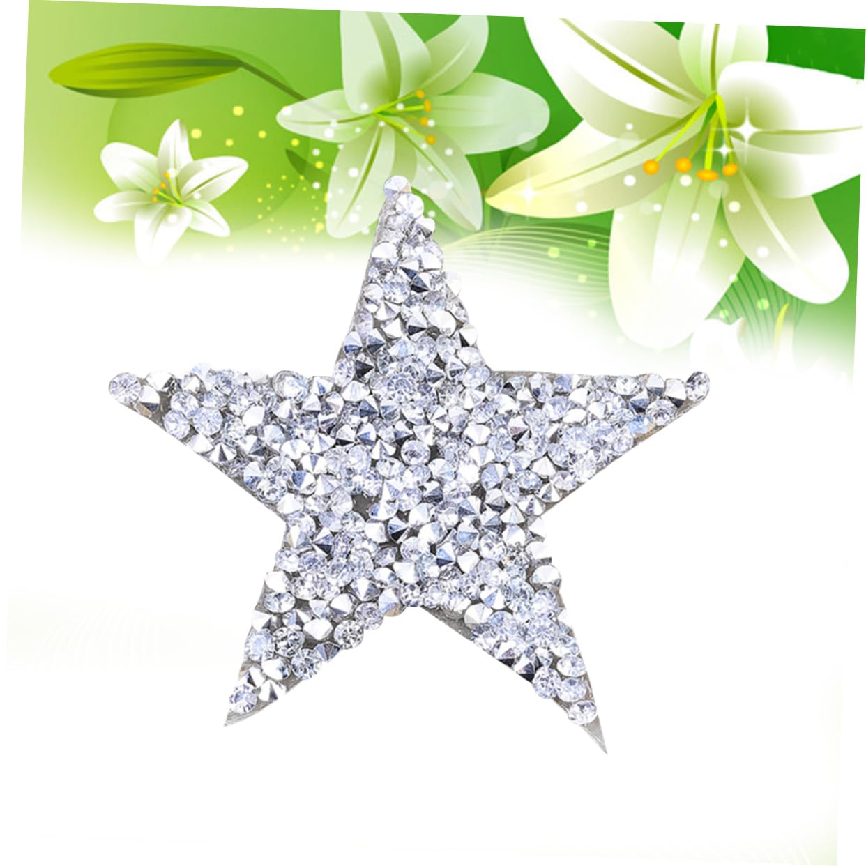 SHINEOFI 48piezas Parches De Tela Brillantes De Estrella Pack Para Ropa Infantil y Femenina Plateado Para Decorar y Reparar Prendas Bolsos y Sombreros