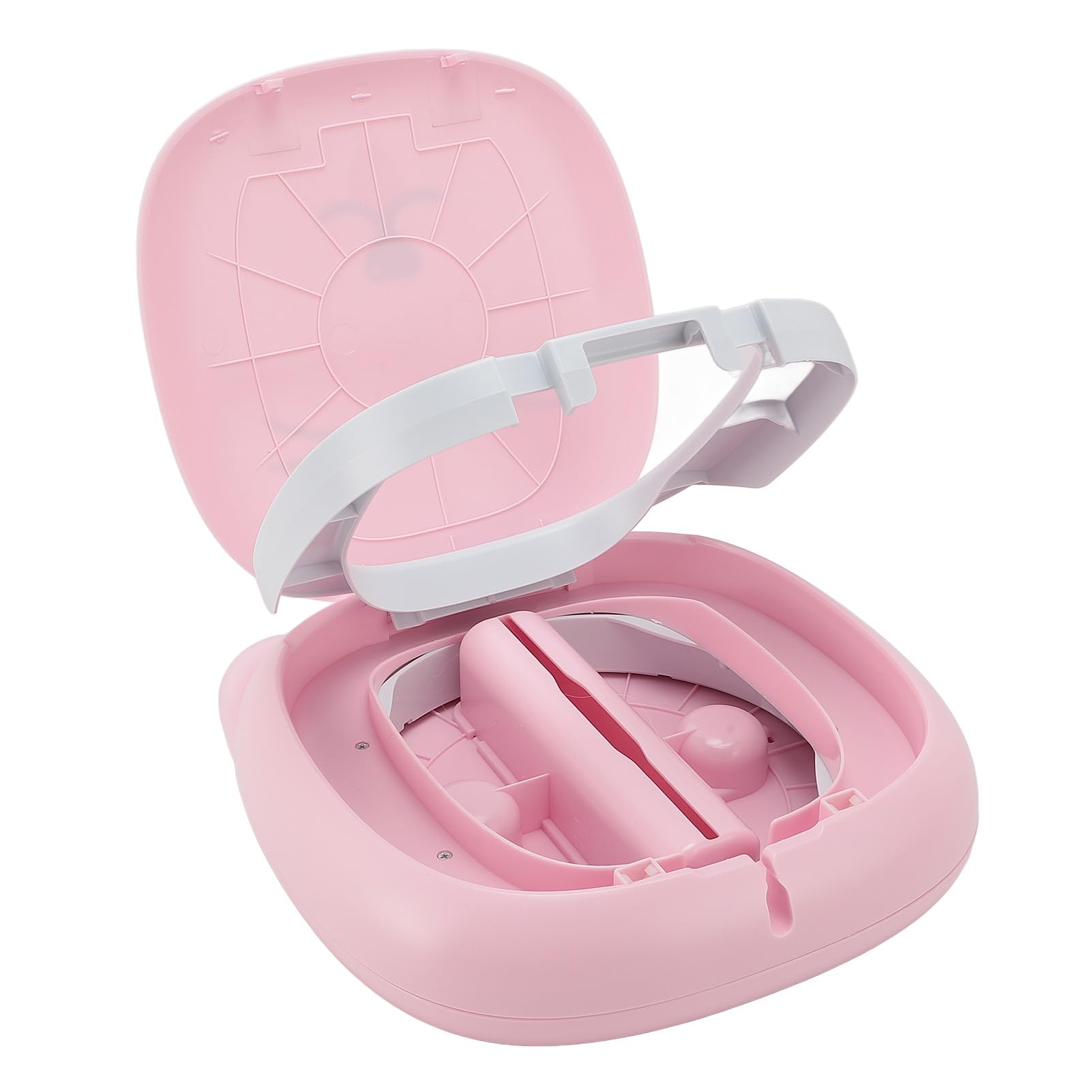 Vasino pieghevole per WC per bambini con borsa portaoggetti WC pieghevole per addestramento al vasino per viaggi in campeggio in auto (Rosa)