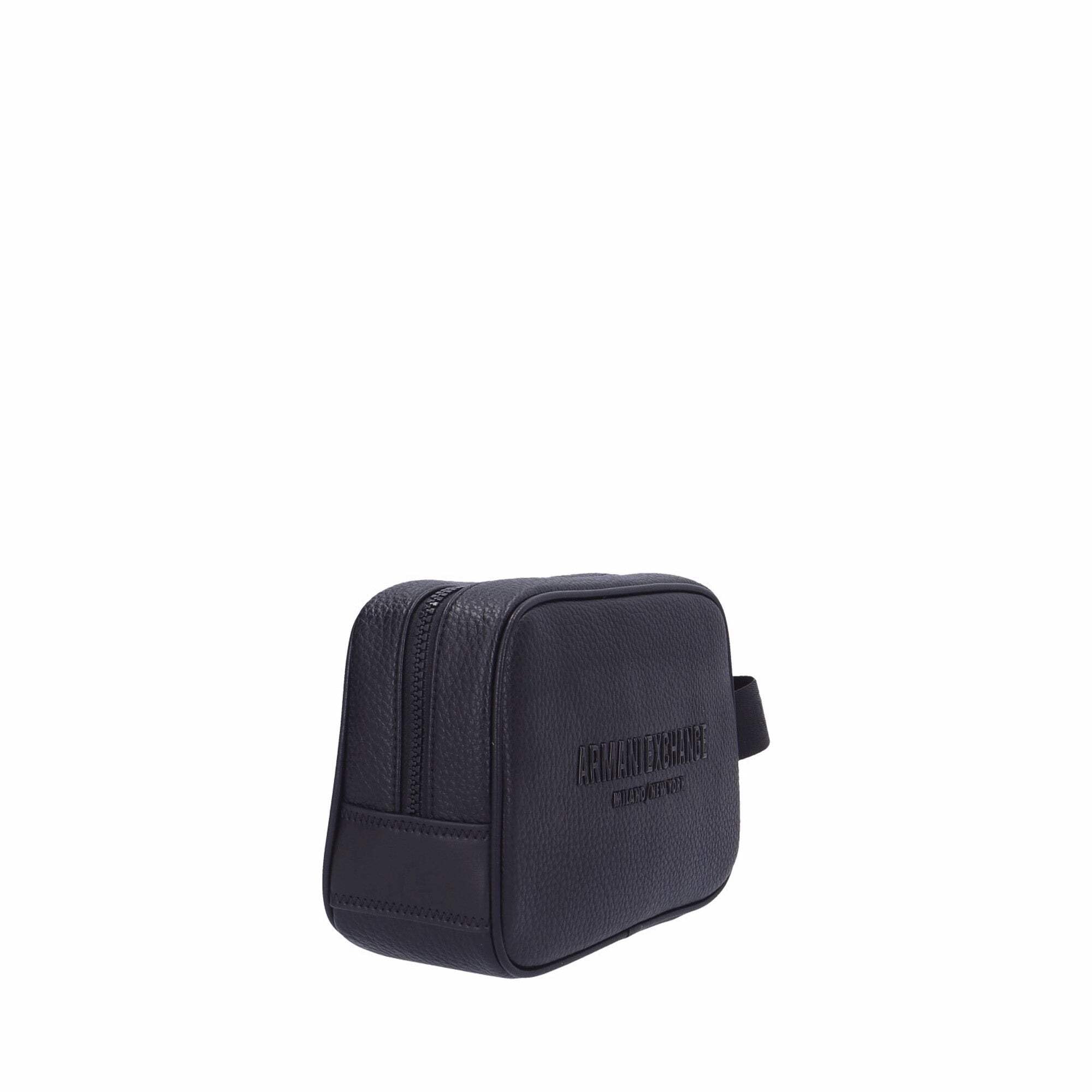 Armani Exchange Pochette nera da uomo con logo UNI