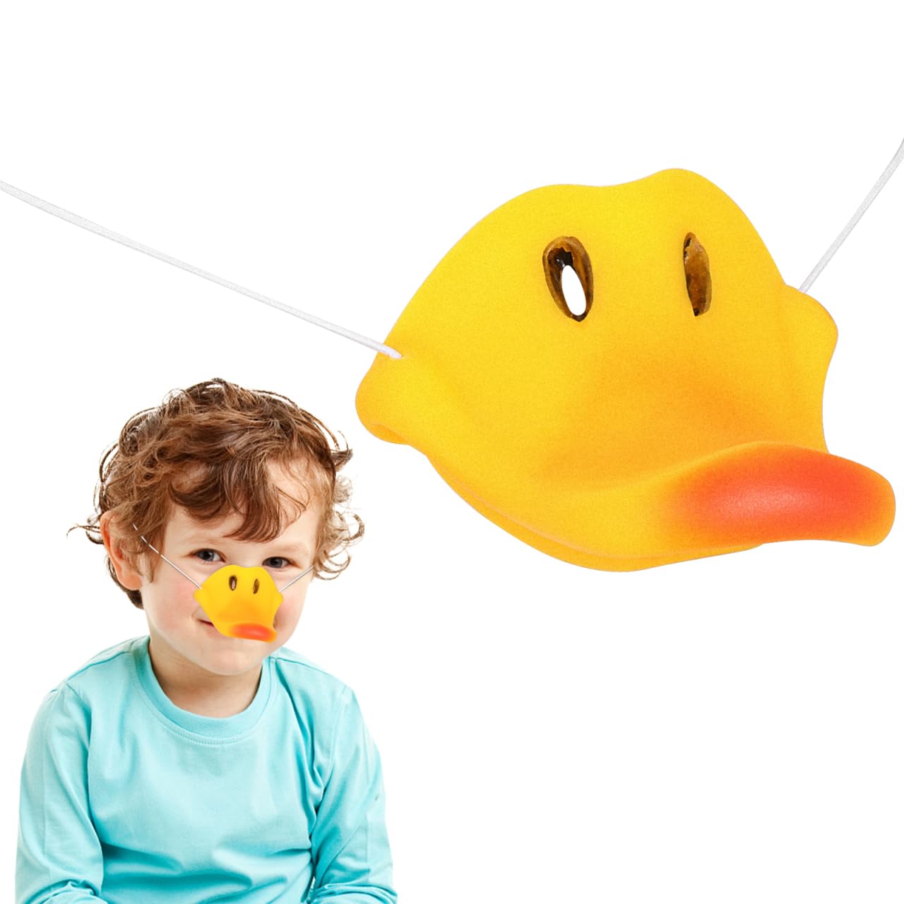 Toddmomy Latex Duck Nose Mask, Duck Bill Beak with Elastic Band Snout Face Mask for Adult Animal Halloween Carnival Animal Role Play Party Accessories