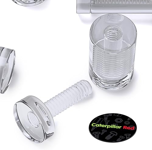 Miniatura 4 de 4 separadores transparentes, como vidrio, acrílico, espaciadores transparentes, plástico, montaje en pared, letreros de exhibición, anticorrosión,