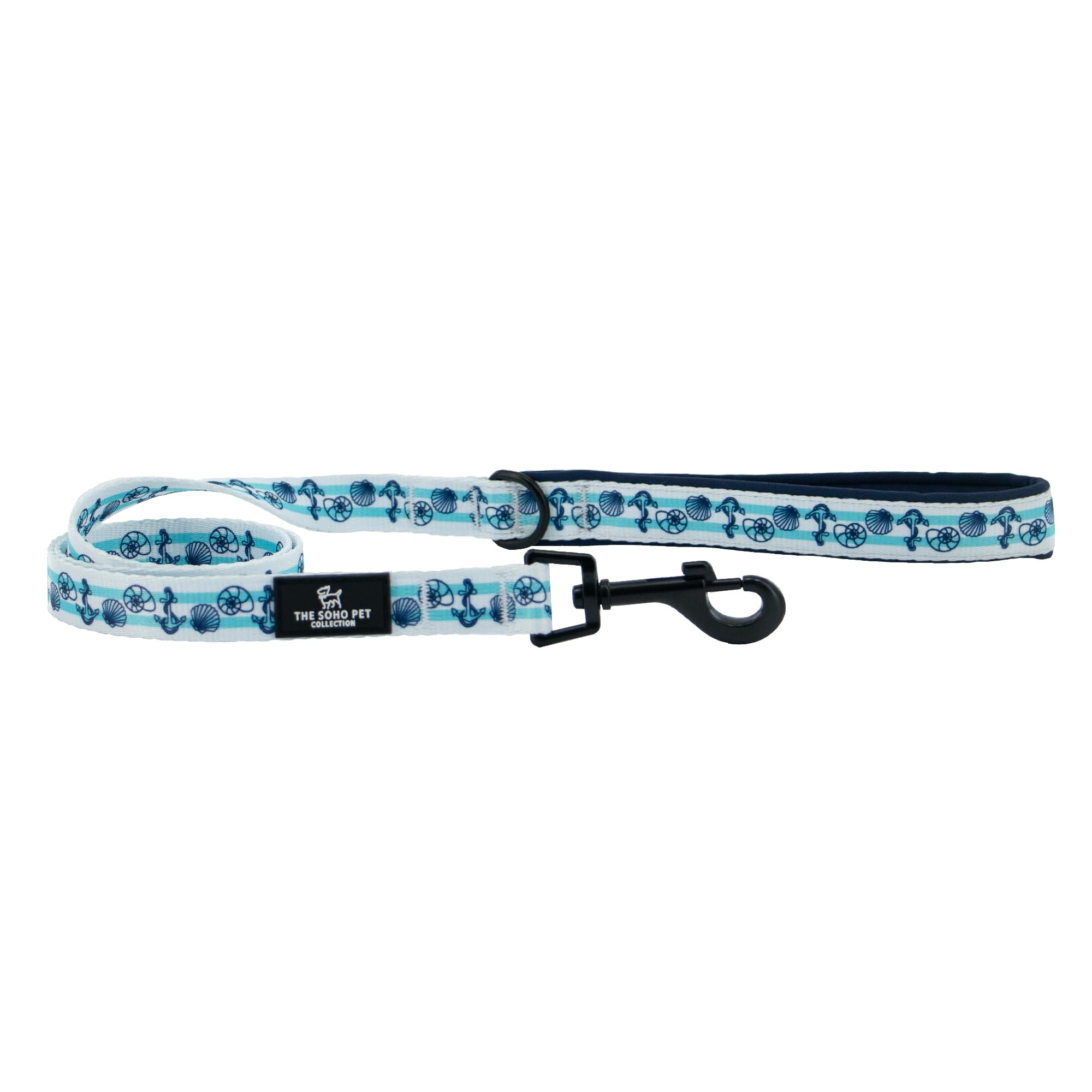 Soho Collection Nautical Anchor Shell Design Lead Leash Made From Recycled Materials - Weatherproof- Lightweight