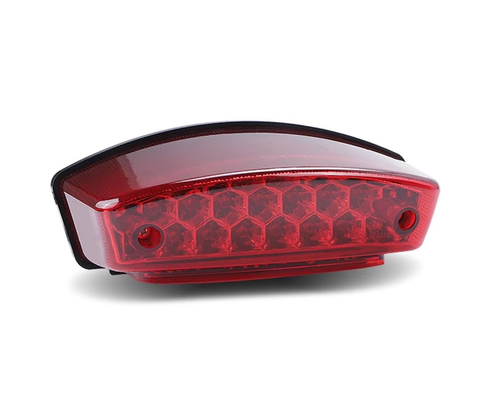MESKEL Fari Anteriori Moto Universale per ATV UTV Racer Chopper Posteriore Moto fanale a LED Rosso + Bianco Luce Targa Corsa Lampada Freno | Rosso