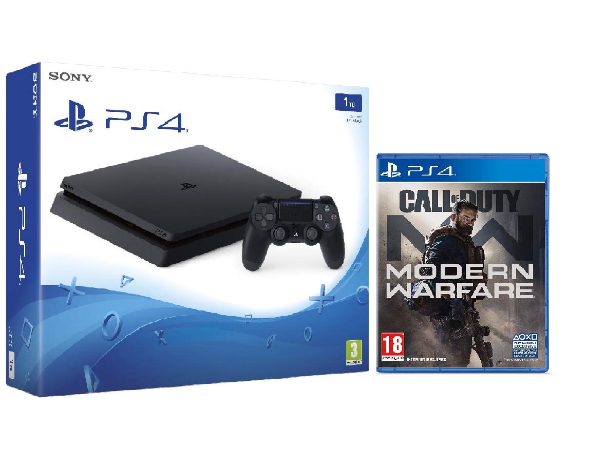 Sony PlayStation 4 1TB Console - Black + Call of Duty: Modern Warfare (PS4) (Exclusive to Amazon.co.uk)