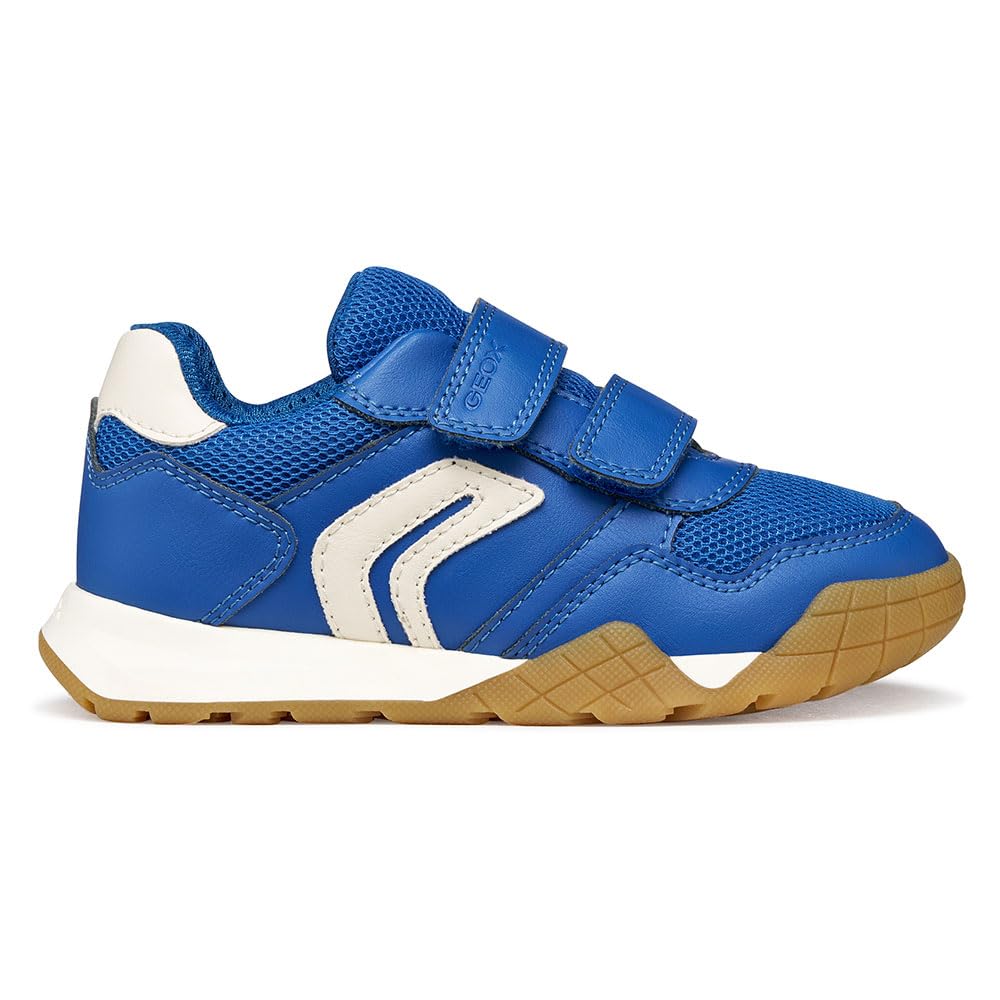 Geox J RANN-E Boy A Trainers, Royal/LT Ivory, 33 EU
