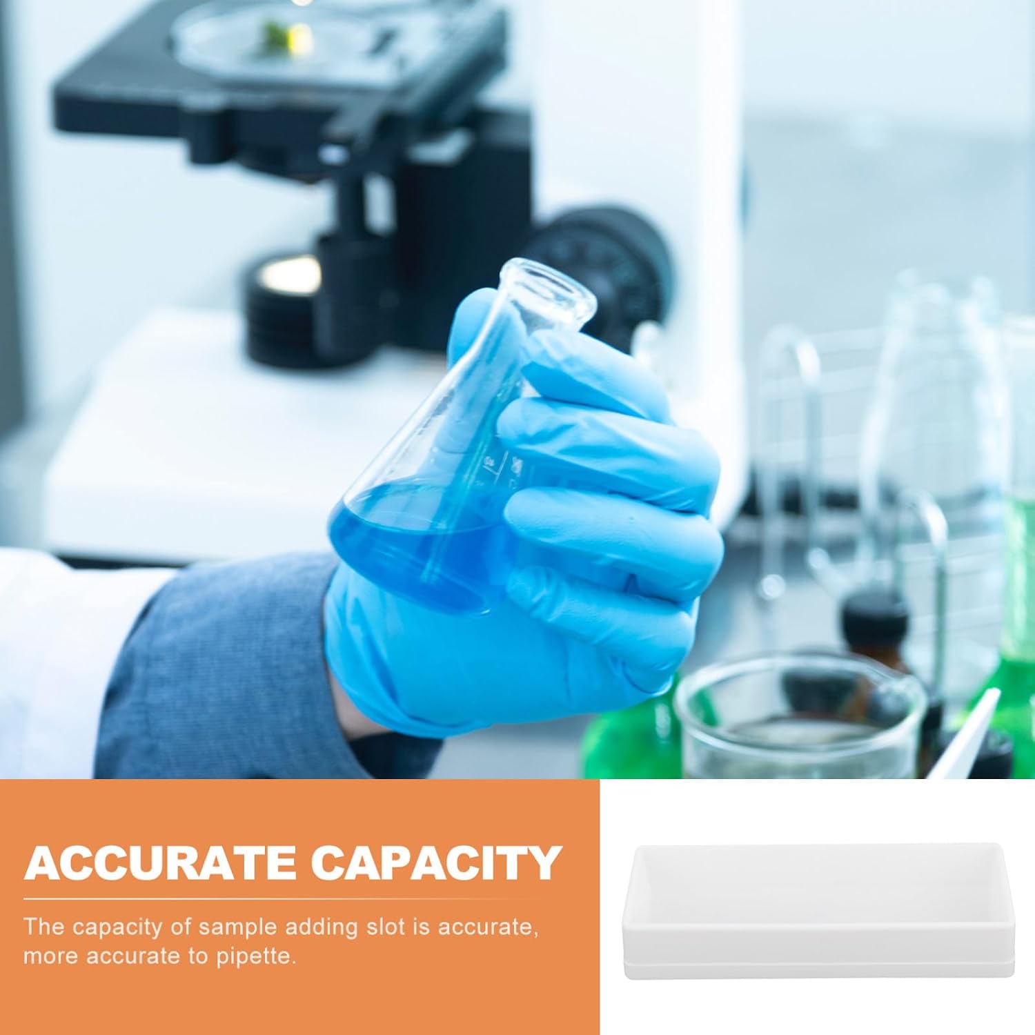 20pcs 50ml White Liquid Reagent Loading Slots Pipette Sample Adding Slots Laboratory Experiment Pipettor Accessories for Multi-Channel Pipettes