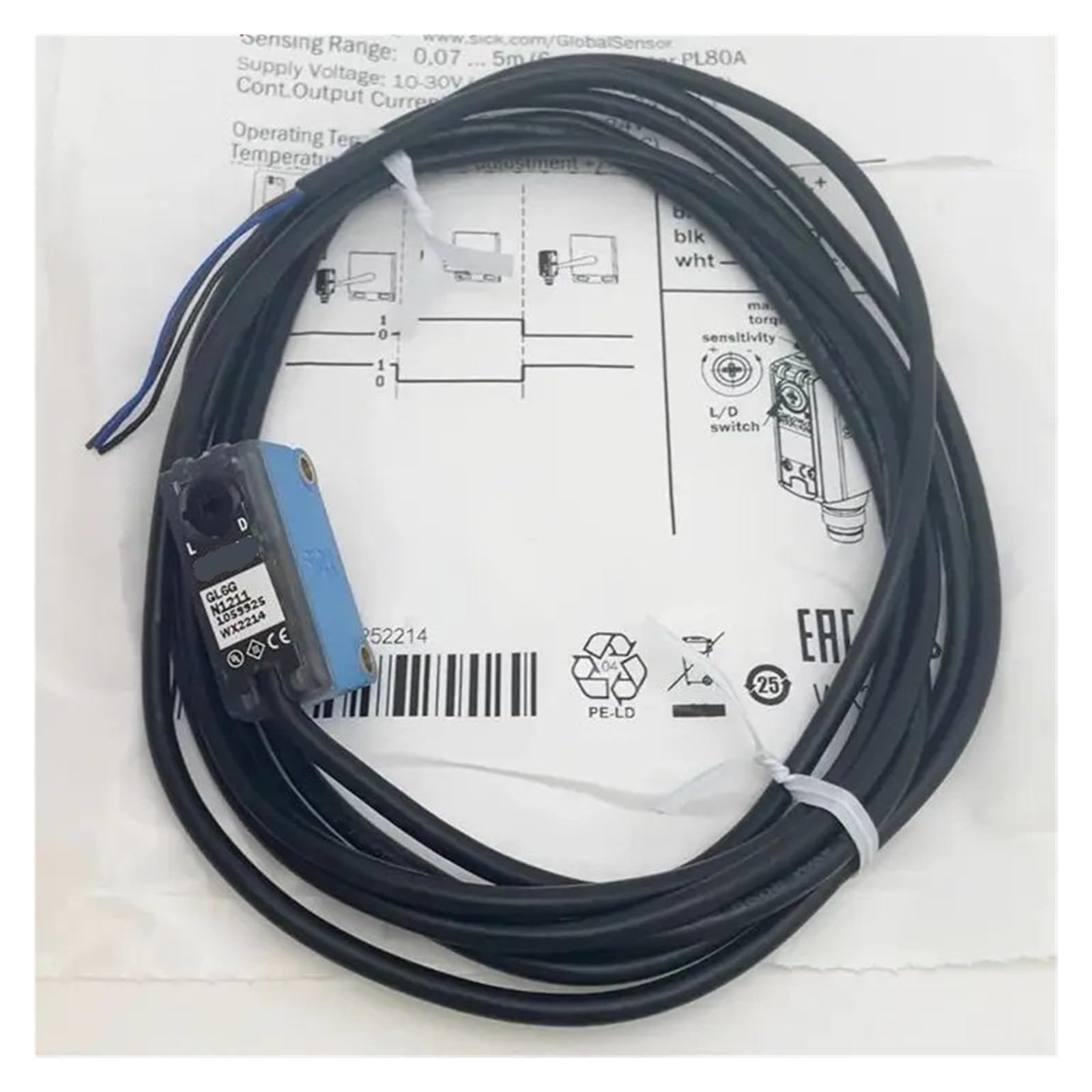 1PC Fotoelektrischer Sensor GL6G-N1211 GL6G-P1211 GL6G-N1212 GL6G-P1212(GL6G-N1211 NPN)