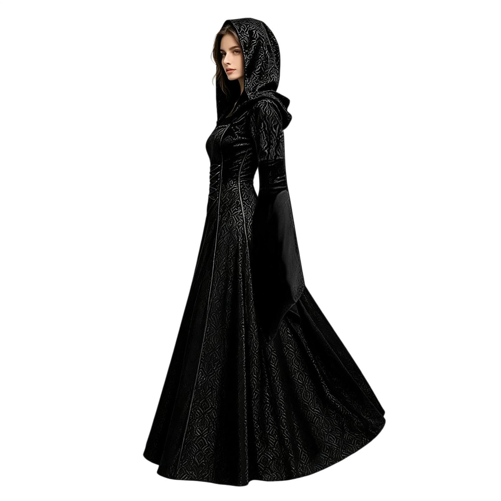 Abito Medievale Da Donna | Costume Gotico Rinascimentale Con Maniche A Camp