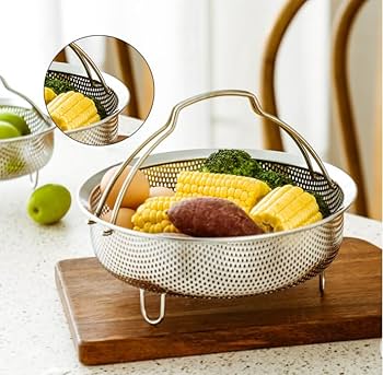 スイス製ステンレススチール 蒸し器 (とうもろこし６本一気に調理可！) スイス製ステンレススチール 蒸し器 (とうもろこし6本一気に