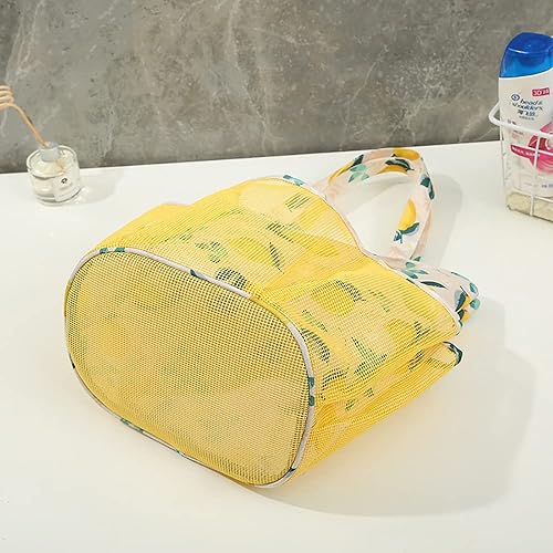 Miniatura 6 de Bolsa de ducha de malla  Cesta de ducha de malla para dormitorio universitario, organizador de baño portátil y ligero de secado rápido para playa,