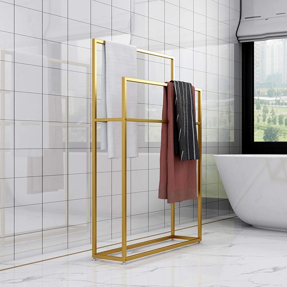 Toallero de baño, Soporte para Toallas Independiente al Aire Libre, Estante de Secado de Toallas de Metal, Perchero de baño para piscina/blanco/75 x 20 x 110 (d 75 x 20 x 110)