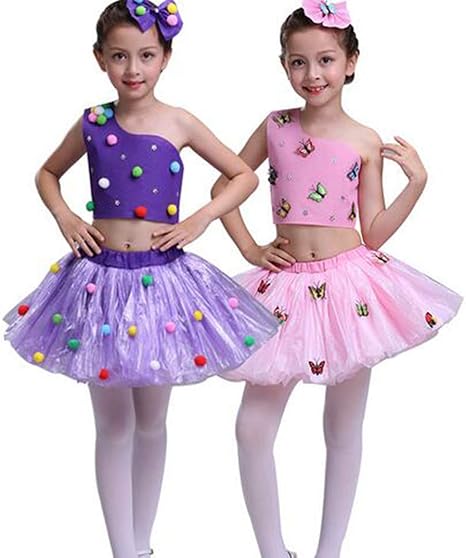 Amazon キッズ ダンス衣装 ヒップホップ ステージ 衣装 ジャズダンス衣装 子供 チアガール 衣装 女の子 上下セット 子供用 キッズ チアリーダー 衣装 社交ダンス 発表会 応援団 ダンスウェア パープル 110 キッズコスチューム おもちゃ