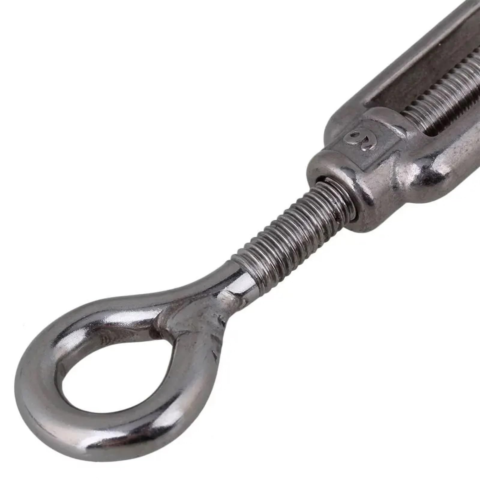 Turnbuckle Wire Tensioner Napinacz drutu ze stali nierdzewnej 304 z oczkiem w kolorze srebrnym, M4-M6, opakowanie 2 szt.(M6)