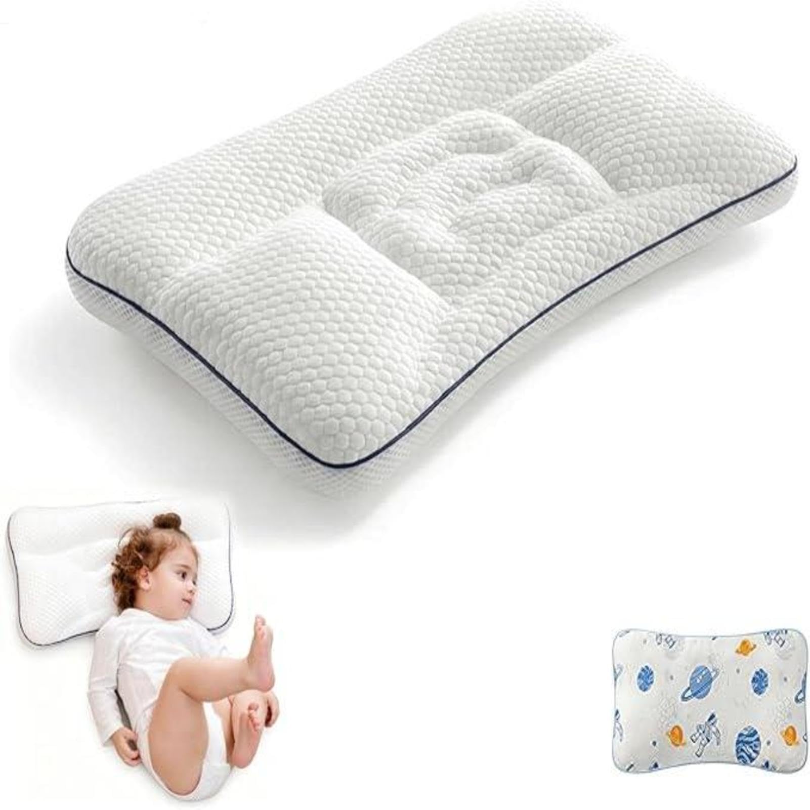 Oreiller ergonomique enfant 1-12 ans en mousse à mémoire de forme pour tout dormeur