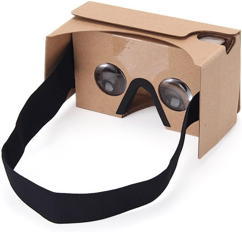Virtoba Google Cardboard Kit V2 3D Virtual Reality Cardboard Glasses 3D VR Cardboard Glasses with Nose Pad for 3.5-6.0 Inch Android and iOS Smartphones