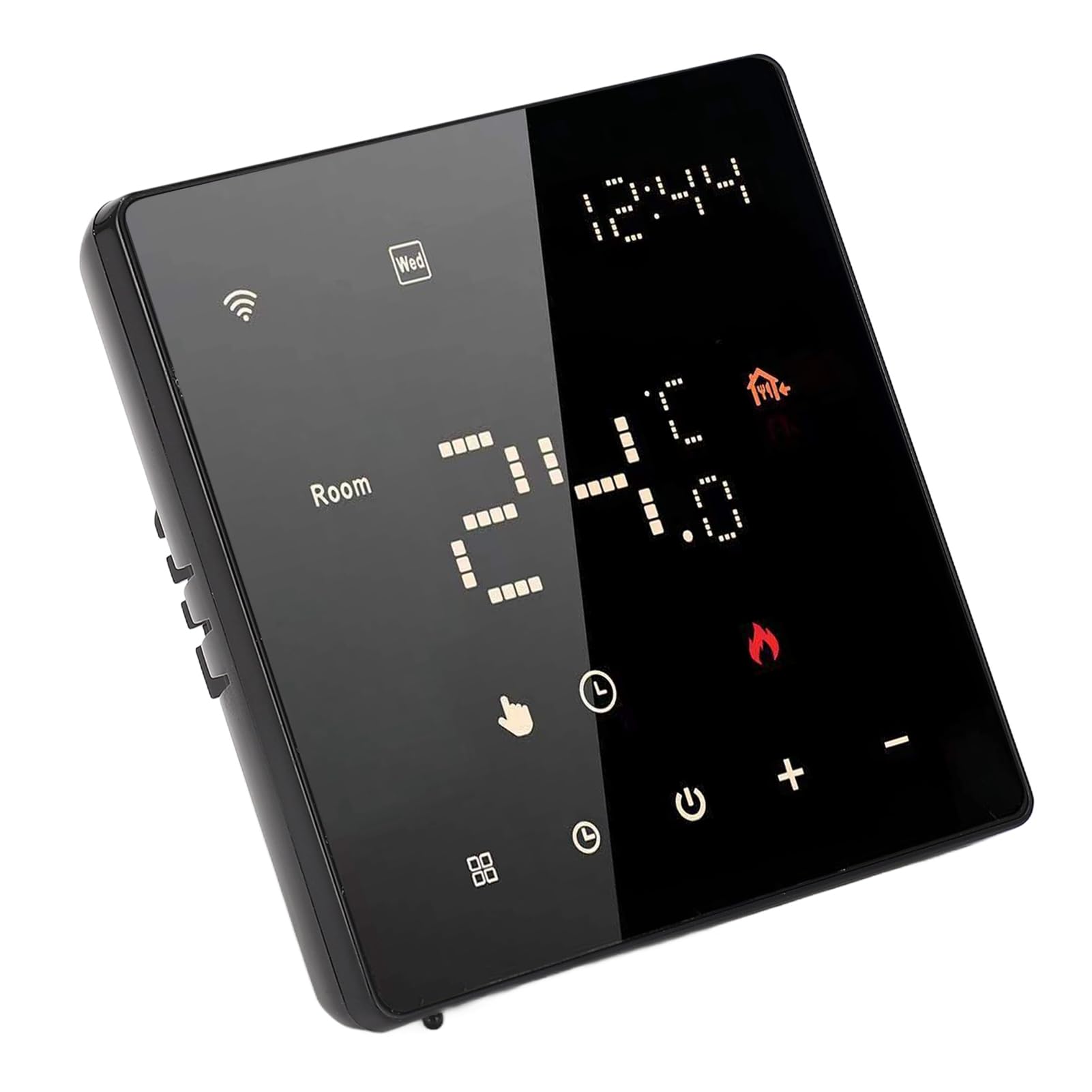 Termostato Doméstico Termostato Inteligente con Pantalla Táctil Digital Control de Aplicación WiFi Controlador de Temperatura Programable de 100 a 250 VCA para Uso Doméstico en Interiores